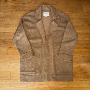 Collared Open-Front Cardigan